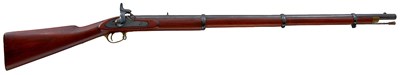 Lot 493 - A .720 CALIBRE INDIAN MADE PERCUSSION THREE-BAND ENFIELD MUSKET