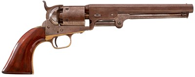 Lot 401 - A CRISP .36 CALIBRE SIX-SHOT PERCUSSION COLT NAVY REVOLVER