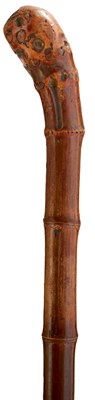 Lot 706 - A 19TH CENTURY SLENDER BAMBOO SWORD STICK