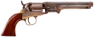 Lot 398 - A .31 CALIBRE SIX-SHOT PERCUSSION COLT POCKET REVOLVER