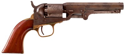 Lot 399 - A .31 CALIBRE SIX-SHOT PERCUSSION COLT POCKET REVOLVER