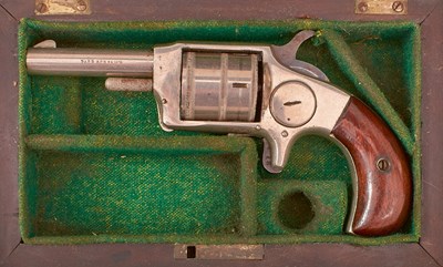 Lot 409 - A CASED .32 RIMFIRE FIVE-SHOT PROTECTOR REVOLVER
