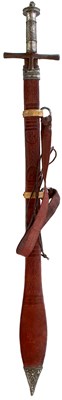 Lot 66 - A SUDANESE CHIEF'S KASKARA BROADSWORD