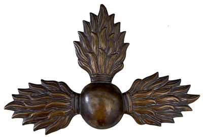 Lot 836 - A SCARCE CRIMEAN WAR PERIOD RUSSIAN INFANTRY ELITE COMPANY BRASS POUCH BADGE