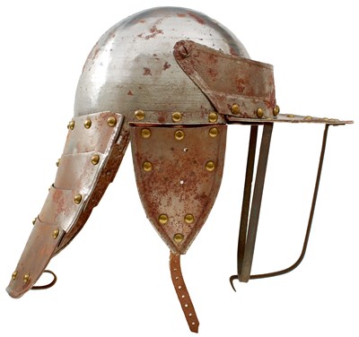 Lot 269 - A REPRODUCTION ENGLISH CIVIL WAR STYLE LOPSTER POT OR HELMET
