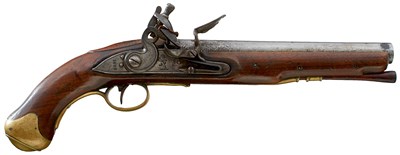 Lot 316 - A .650 CALIBRE EAST INDIA COMPANY SHORT CAVALRY OR LIGHT DRAGOON FLINTLOCK SERVICE PISTOL