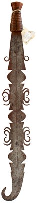 Lot 76 - A LATE 19TH CENTURY CONGOLESE KONDA OR CURRENCY SWORD