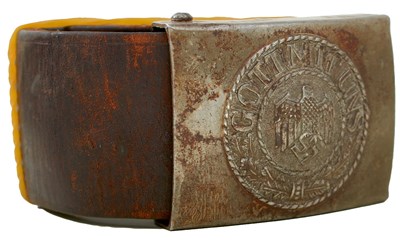Lot 851 - A THIRD REICH ARMY BELT AND BUCKLE