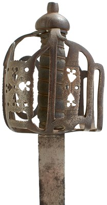 Lot 278 - AN 18TH CENTURY BASKET HILTED BACKSWORD