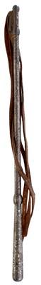 Lot 716 - A 19TH CENTURY IMPERIAL RUSSIAN CAUCASIAN OR CENTRAL ASIAN DAGGER RIDING CROP NAGAIKA
