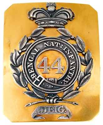 Lot 659 - INDIAN ARMY: A 44TH BENGAL NATIVE INFANTRY OFFICER'S SHOULDER BELT PLATE
