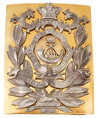 Lot 669 - A 13TH REGIMENT (1ST SOMERSETSHIRE) OFFICER'S SHOULDER BELT PLATE