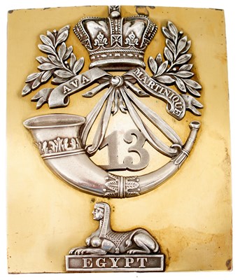 Lot 667 - A 13TH REGIMENT (1ST SOMERSETSHIRE) OFFICER'S SHOULDER BELT PLATE