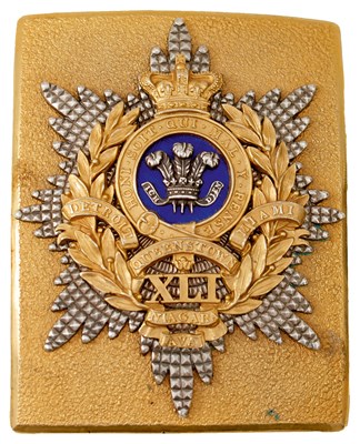 Lot 662 - A 41ST REGIMENT (WELCH) OFFICER'S SHOULDER BELT PLATE