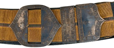 Lot 629 - A YEOMANRY CAVALRY OFFICER'S POUCH BELT