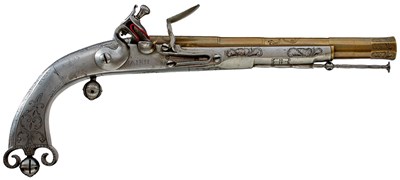 Lot 277 - A PAIR OF 28-BORE FLINTLOCK SCOTTISH ALL STEEL BELT PISTOLS BY NAIRN