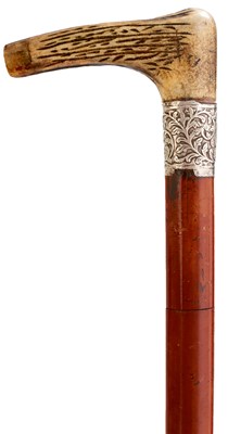 Lot 711 - A 19TH CENTURY SWORD STICK OF LARGE PROPORTIONS