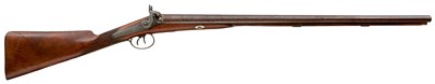Lot 471 - A 13-BORE DOUBLE BARRELLED PERCUSSION SPORTING GUN BY THOMAS MANTON