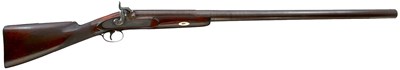 Lot 470 - A 2-BORE SINGLE BARRELLED PERCUSSION GOOSE OR PUNT GUN BY COLLINS