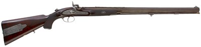 Lot 459 - A .451 CAPPING BREECHLOADING MONKEY TAIL RIFLE BY HOLLIS & SONS