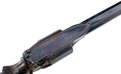 Lot 354 - A CASED 120-BORE FIVE-SHOT PERCUSSION 2ND MODEL DEANE HARDING REVOLVER