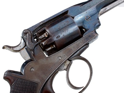 Lot 354 - A CASED 120-BORE FIVE-SHOT PERCUSSION 2ND MODEL DEANE HARDING REVOLVER