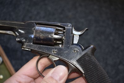 Lot 354 - A CASED 120-BORE FIVE-SHOT PERCUSSION 2ND MODEL DEANE HARDING REVOLVER