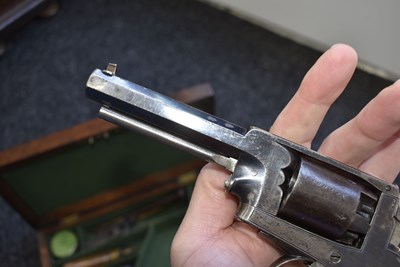 Lot 353 - A CASED 120-BORE FIVE-SHOT PERCUSSION 1ST MODEL DEANE HARDING REVOLVER