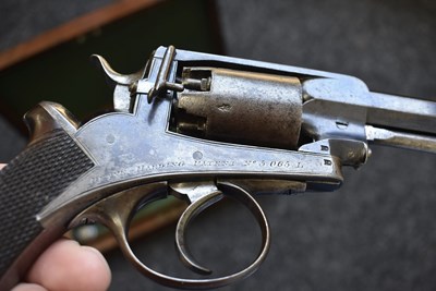 Lot 353 - A CASED 120-BORE FIVE-SHOT PERCUSSION 1ST MODEL DEANE HARDING REVOLVER