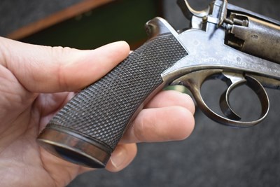 Lot 353 - A CASED 120-BORE FIVE-SHOT PERCUSSION 1ST MODEL DEANE HARDING REVOLVER