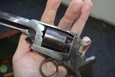 Lot 353 - A CASED 120-BORE FIVE-SHOT PERCUSSION 1ST MODEL DEANE HARDING REVOLVER