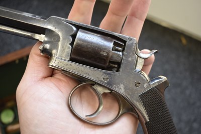 Lot 353 - A CASED 120-BORE FIVE-SHOT PERCUSSION 1ST MODEL DEANE HARDING REVOLVER