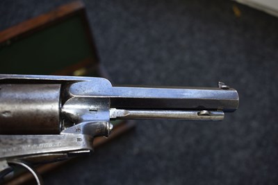 Lot 353 - A CASED 120-BORE FIVE-SHOT PERCUSSION 1ST MODEL DEANE HARDING REVOLVER