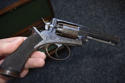 Lot 353 - A CASED 120-BORE FIVE-SHOT PERCUSSION 1ST MODEL DEANE HARDING REVOLVER