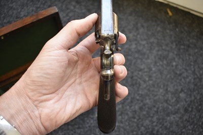 Lot 353 - A CASED 120-BORE FIVE-SHOT PERCUSSION 1ST MODEL DEANE HARDING REVOLVER