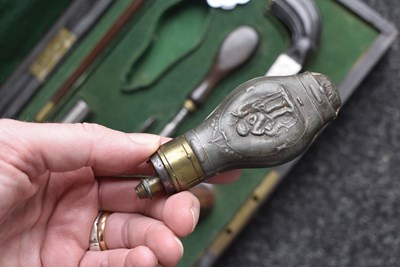 Lot 334 - A CASED PAIR OF 54-BORE FRENCH PERCUSSION BOXLOCK RIFLED POCKET PISTOLS