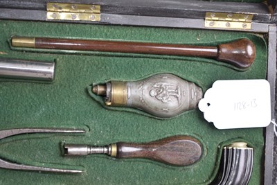Lot 334 - A CASED PAIR OF 54-BORE FRENCH PERCUSSION BOXLOCK RIFLED POCKET PISTOLS
