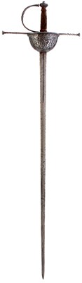 Lot 228 - A 17TH CENTURY SPANISH OR NEAPOLITAN CUP HILT RAPIER