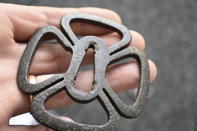 Lot 36 - THREE IRON SUKASHI TSUBA