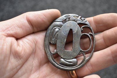Lot 36 - THREE IRON SUKASHI TSUBA