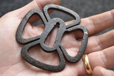 Lot 36 - THREE IRON SUKASHI TSUBA