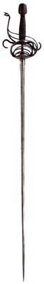 Lot 230 - A 17TH CENTURY ITALIAN FOUR-RING RAPIER