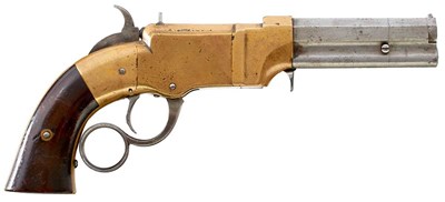 Lot 378 - A RARE .31 RIMFIRE OBSOLETE CALIBRE VOLCANIC NO.1 LEVER-ACTION PISTOL