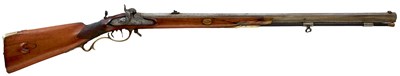 Lot 403 - A GERMAN OR AUSTRIAN 20-BORE PERCUSSION SPORTING OR TARGET JAEGER RIFLE
