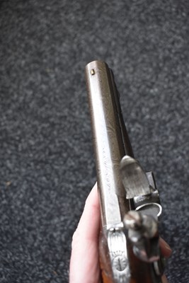 Lot 317 - A 32-BORE FLINTLOCK TRAVELLING PISTOL BY SMITH