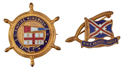 Lot 585 - OF WINDRUSH INTEREST - ENAMELLED BADGES