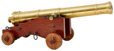 Lot 653 - A LATE 19TH OR EARLY 20TH CENTURY MODEL CANNON