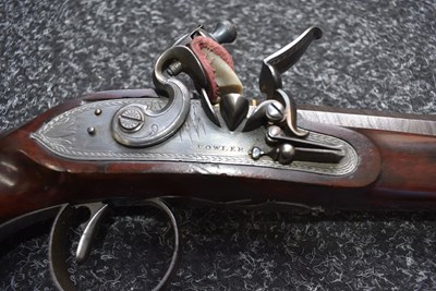Lot 310 - A CASED PAIR OF 25-BORE IRISH FLINTLOCK DUELLING PISTOLS BY THOMAS FOWLER OF DUBLIN
