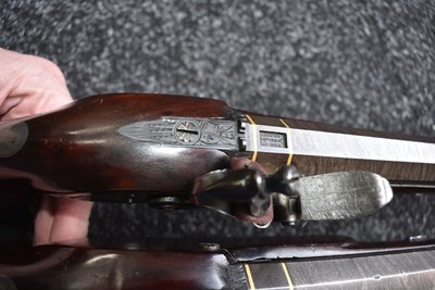 Lot 310 - A CASED PAIR OF 25-BORE IRISH FLINTLOCK DUELLING PISTOLS BY THOMAS FOWLER OF DUBLIN