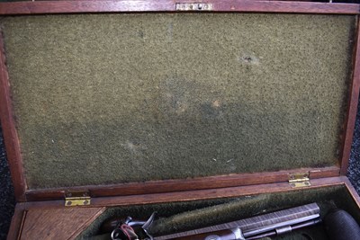 Lot 310 - A CASED PAIR OF 25-BORE IRISH FLINTLOCK DUELLING PISTOLS BY THOMAS FOWLER OF DUBLIN